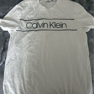 Calvin Klein White Tee with Black Logo